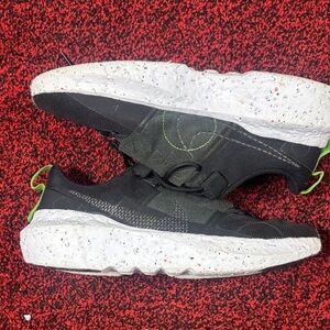 Nike Crater Impact Black and White Sneakers with Green Accents shoes